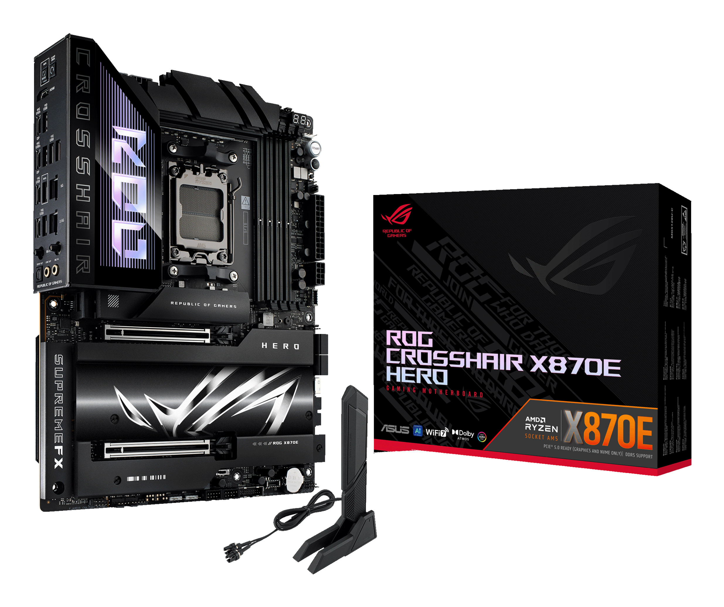 ASUS ROG CROSSHAIR X870E HERO AMD AM5 DDR5