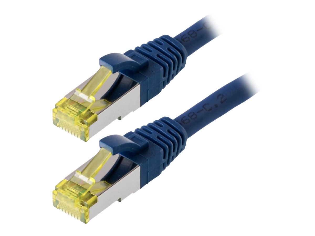 Helos Patchkabel Cat 6a S/FTP blau 5m