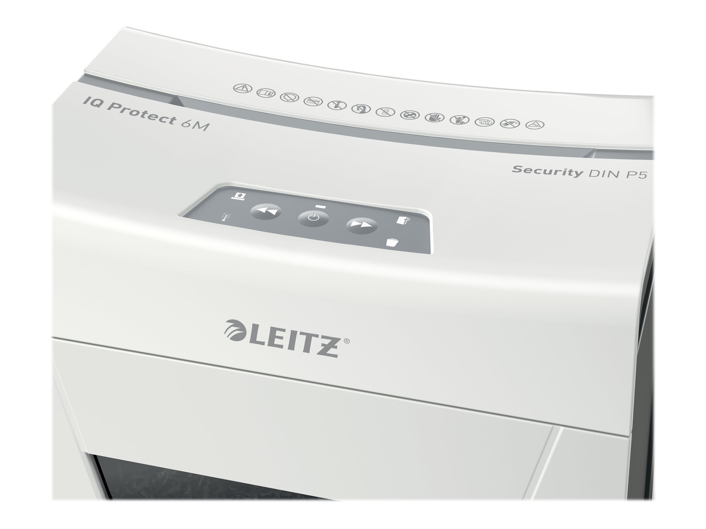 Esselte Leitz IQ 6M Protect Premium Partikelschnitt P-5 bis 6 Blatt weiß