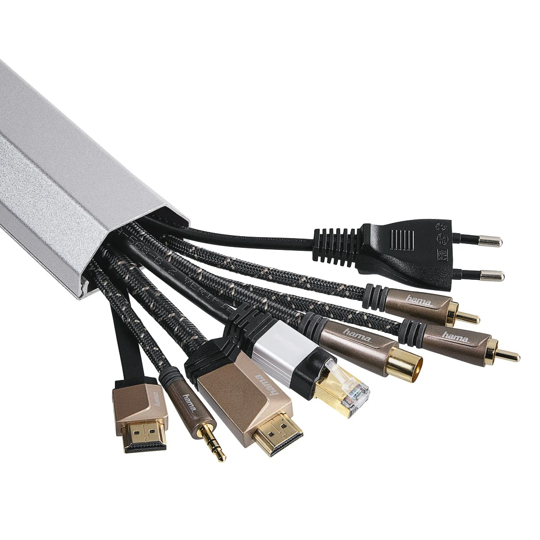 Hama Aluminium Cable Duct 1,1 m silber