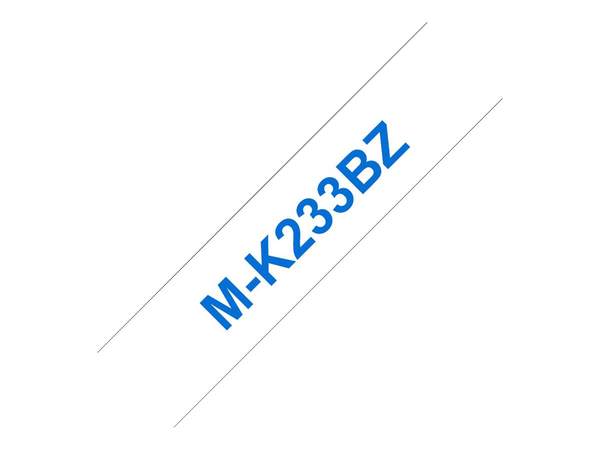 Brother MK233BZ Schriftband Blau auf Weiß