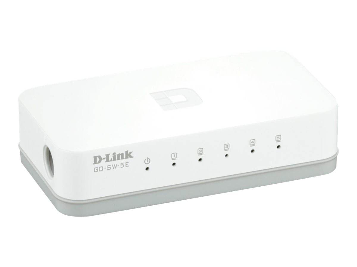 DLINK GOSW5G 5Port Gigabit Easy Desktop Switch für bis zu 5 Ethernet Geräte Plug Play AutoMDIMDX