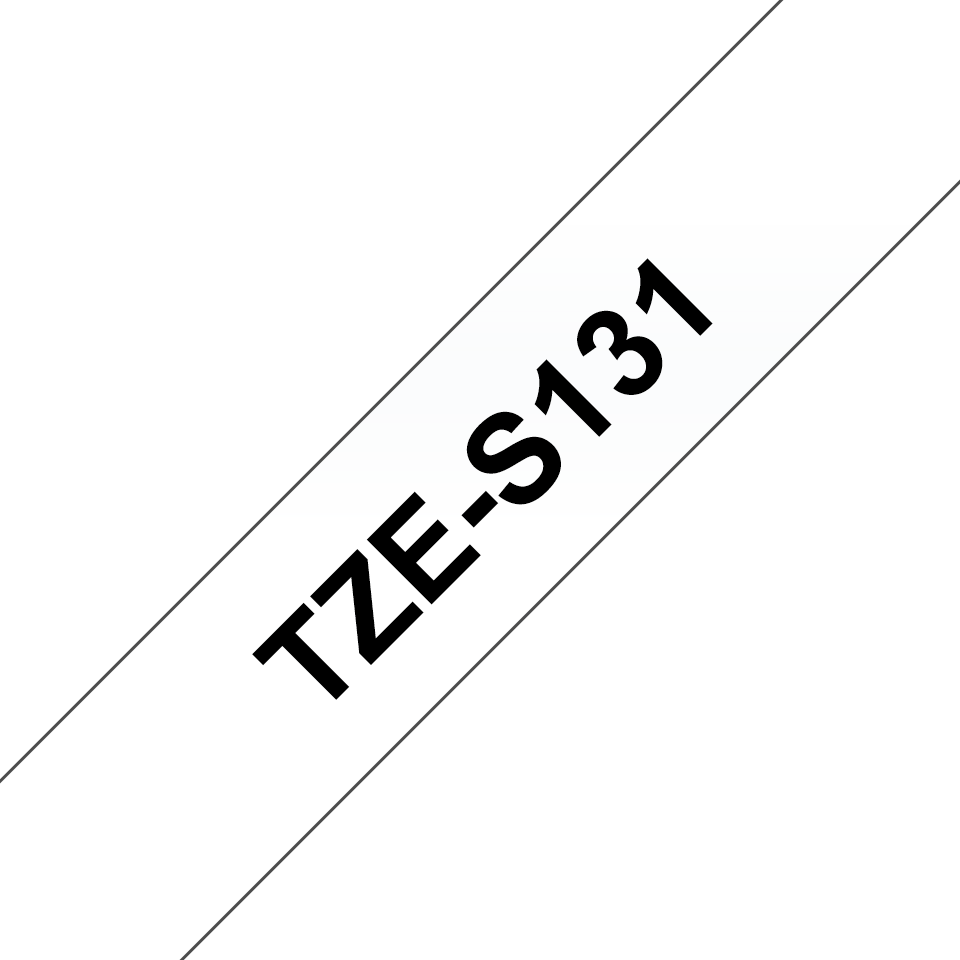 Brother TZe-S131 Schriftband extra stark schwarz auf durchsichtig