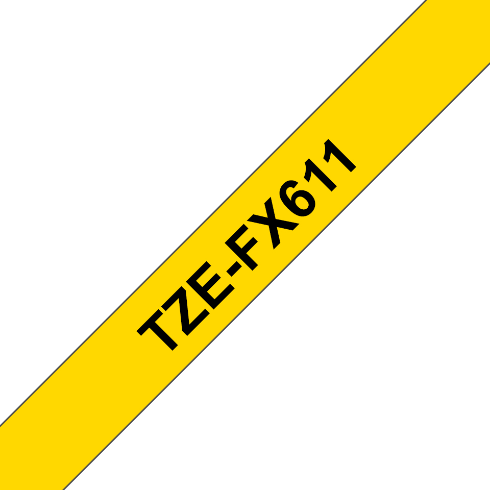 Brother TZe-FX611 schwarz auf gelb 6 mm