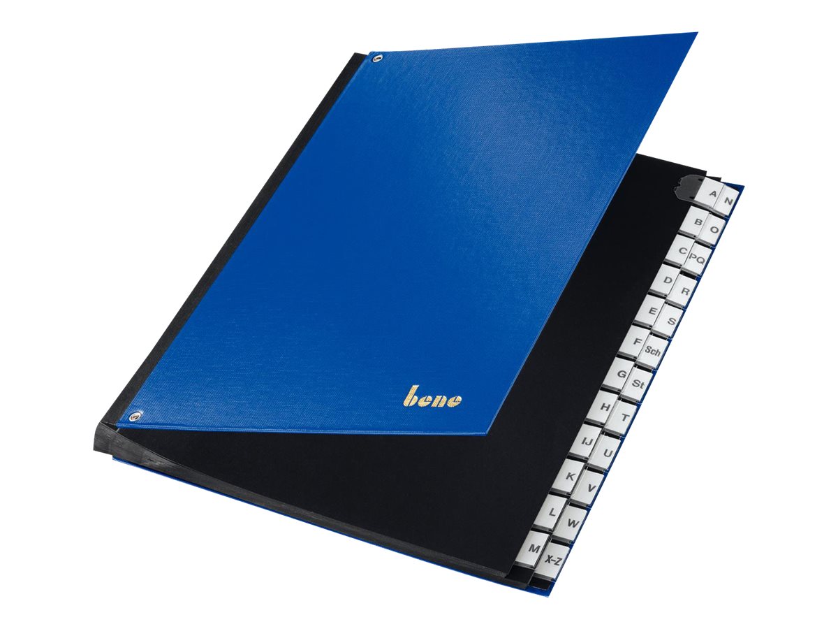 Bene Standard Pultordner A-Z 24 Fächer Blau
