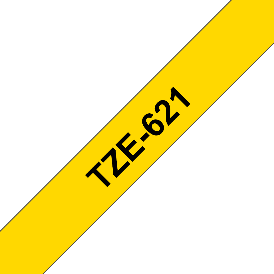 Brother TZe-621 9mm Schwarz auf Gelb