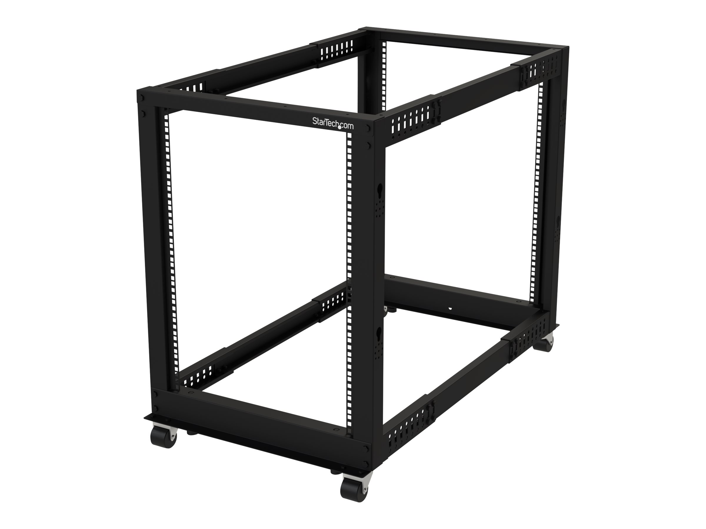 STARTECHCOM 48,26cm 19Zoll Serverschrank 15HE Laborgestell Tiefenverstellbar zwischen 56 und 102 cm 544 kg Kapazitat mit Roll