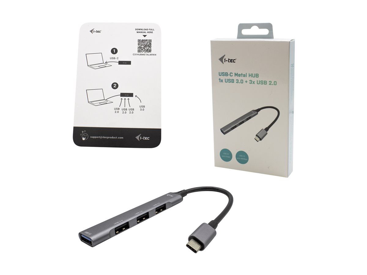 i-tec USB-C Metal Hub 4-fach