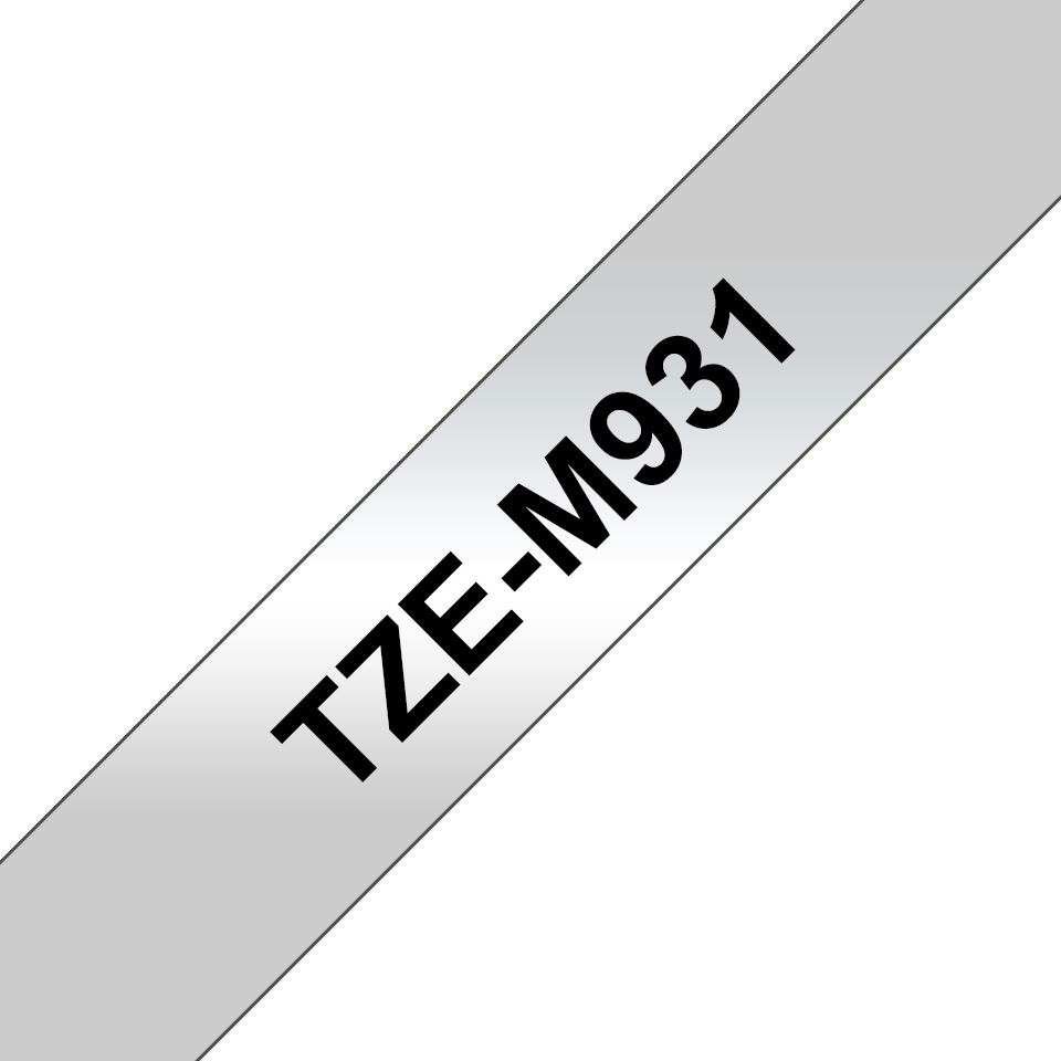 Brother TZe-M931 Schwarz auf Silber matt