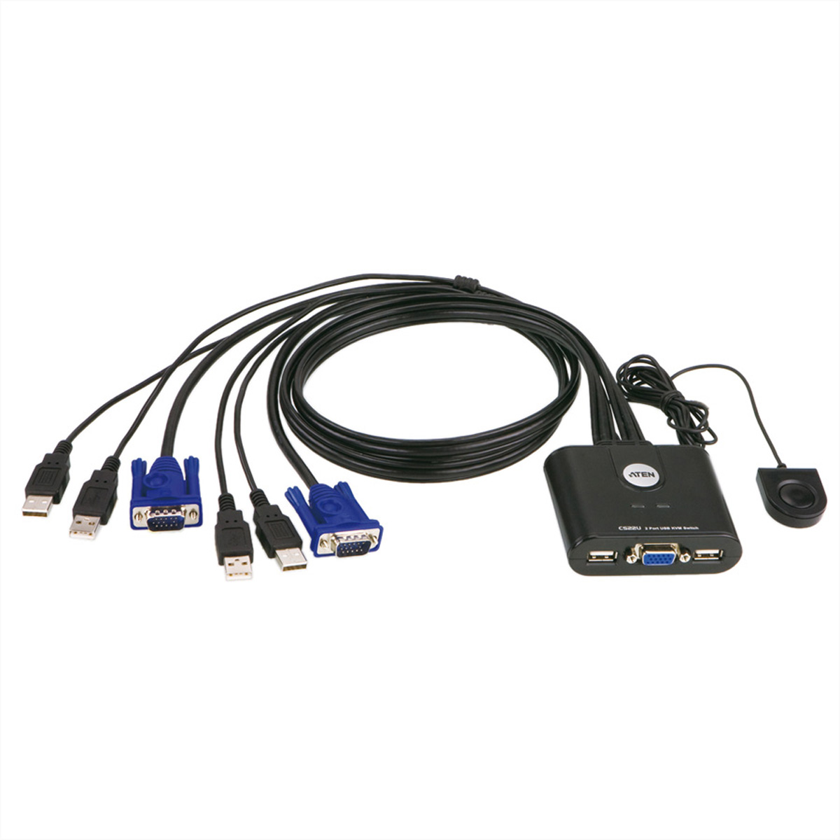ATEN CS22U KVM-Switch 2 Anschlüsse