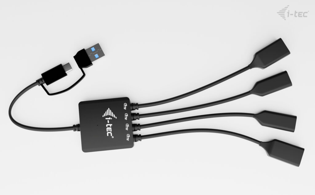 I-TEC Hub USB-C/USB-A 4‑Port 2 × USB‑C 3.2 Gen 1 2 × USB‑A 3.2 Gen 1