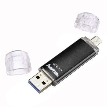 Hama FlashPen Laeta Twin schwarz 128 GB
