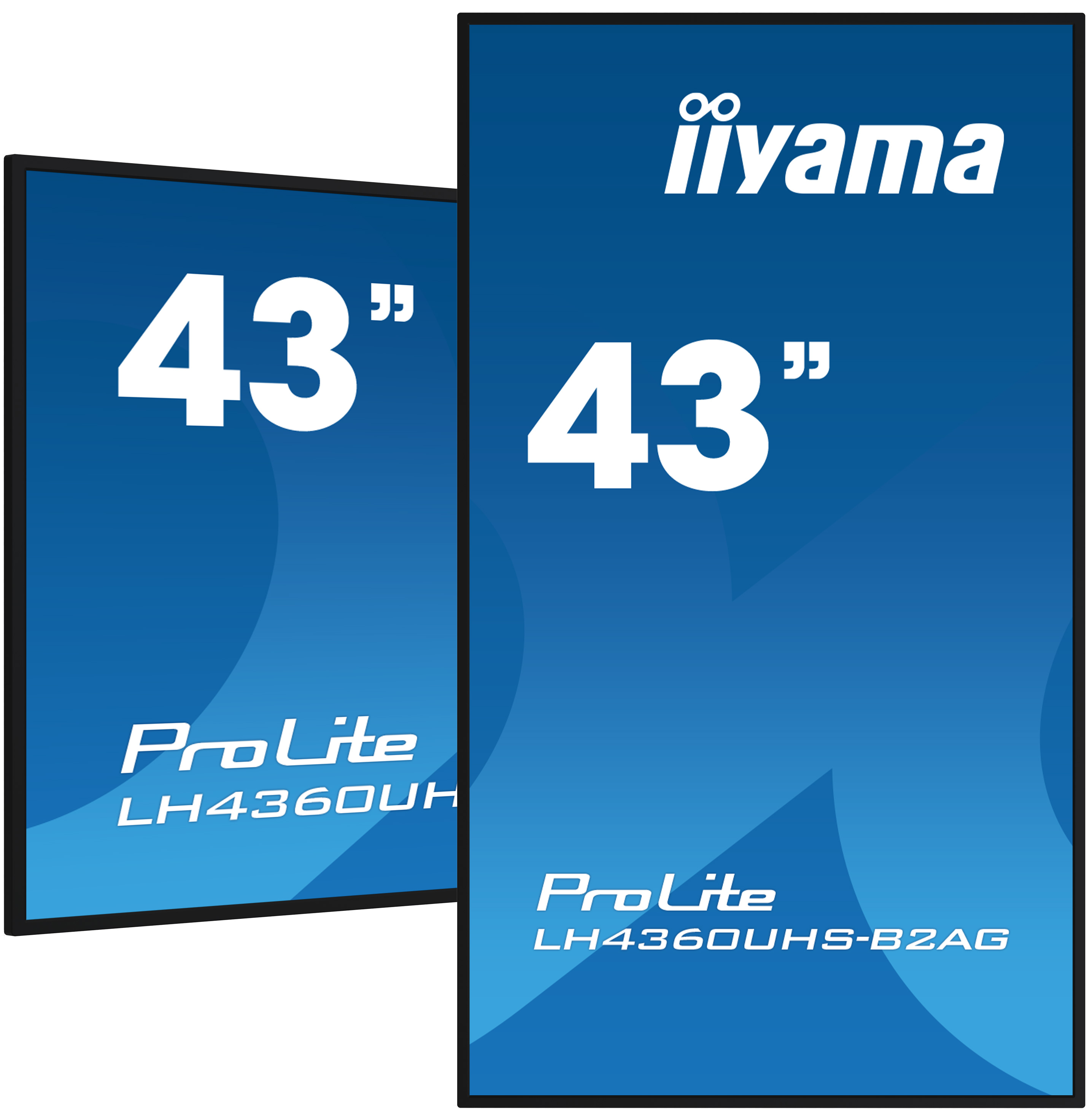 IIYAMA LH4360UHSB2AG 109,22cm 43Zoll 3840x2160 UHD VA panel Haze 25perc 500cdm Landscape and Portrait Wallmount Included
