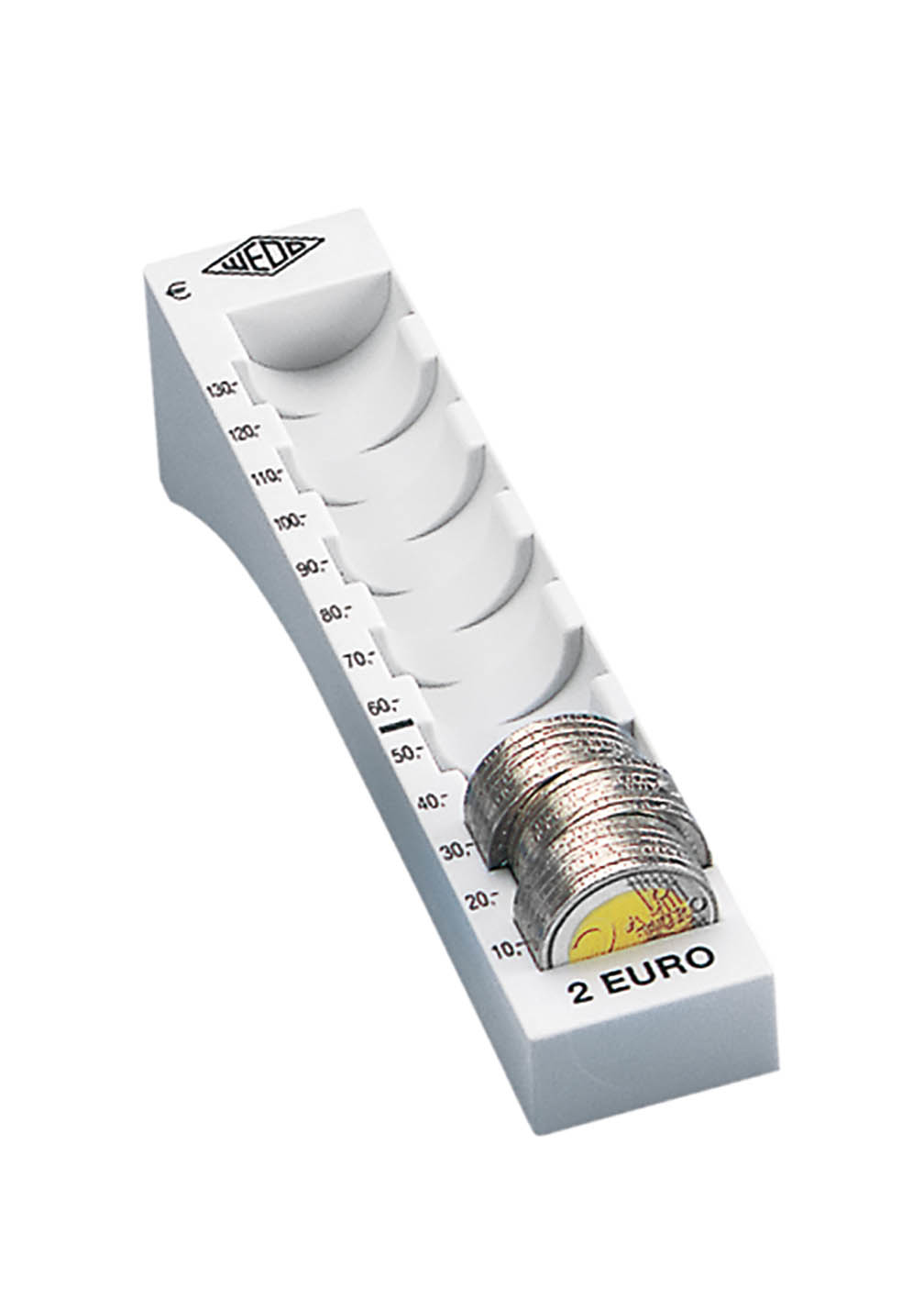 Wedo Münzrille EURO 2,00 Hellgrau