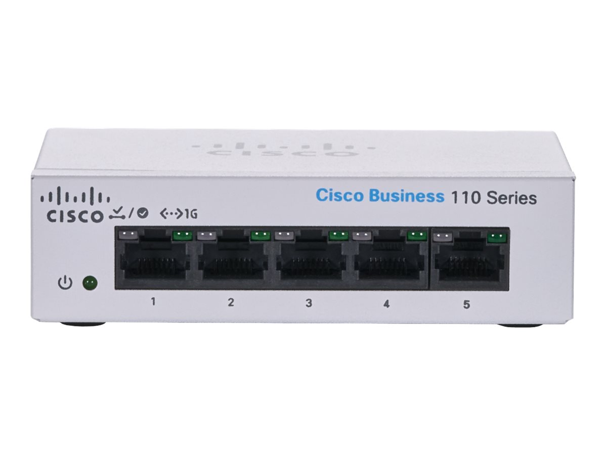 CISCO Business Switching CBS110 Unmanaged 5port Gigabit Desktop Form External Power Supply