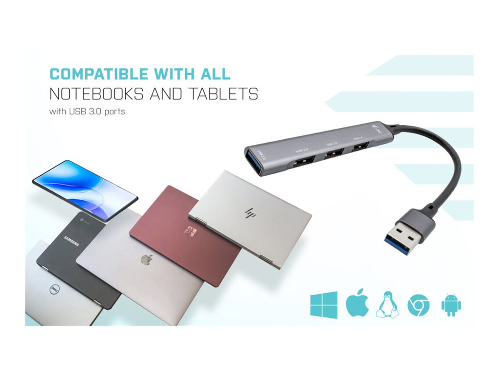 i-tec USB 3.0 Metal Hub 4-fach