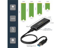 StarTech Externes M.2 SATA/SSD Festplattengehäuse USB 3.0