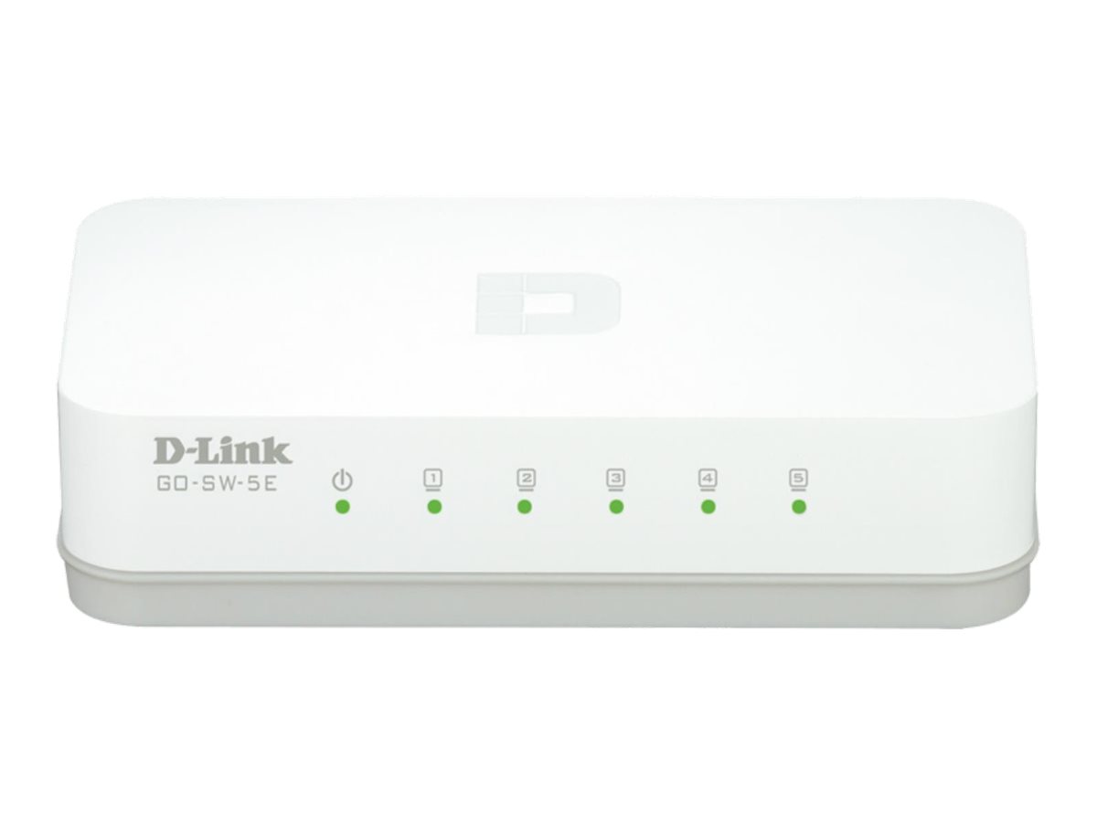 DLINK GOSW5G 5Port Gigabit Easy Desktop Switch für bis zu 5 Ethernet Geräte Plug Play AutoMDIMDX