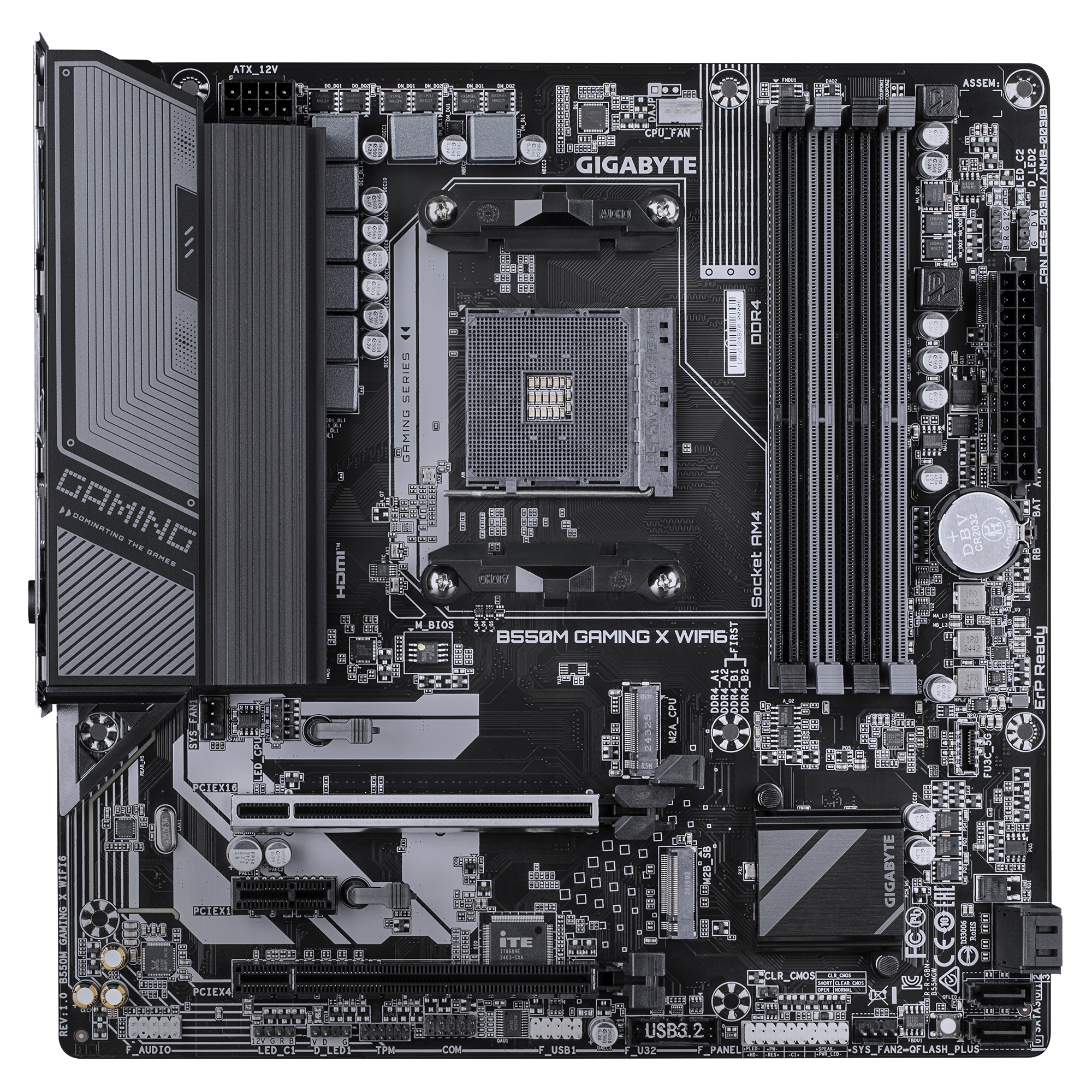 Gigabyte B550M GAMING X WIFI6 micro‑ATX Wi‑Fi 6 Bluetooth