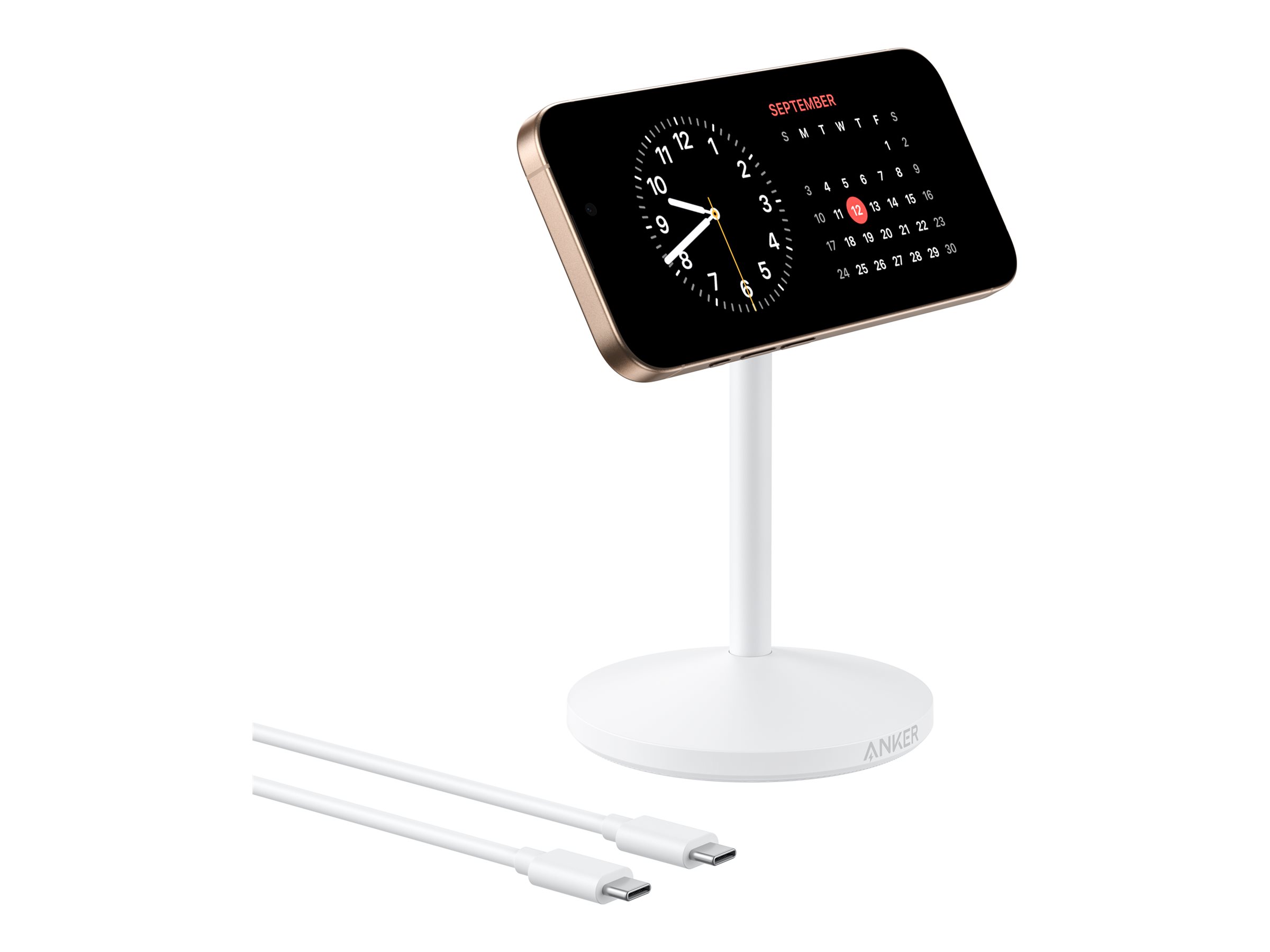 Anker Innovations MagGo Wireless Charger Stand 15W 360°-Drehmechanismus weiss