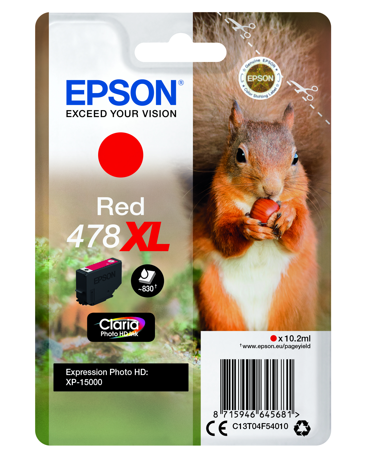 EPSON 478XLT04F54 rot Druckerpatrone