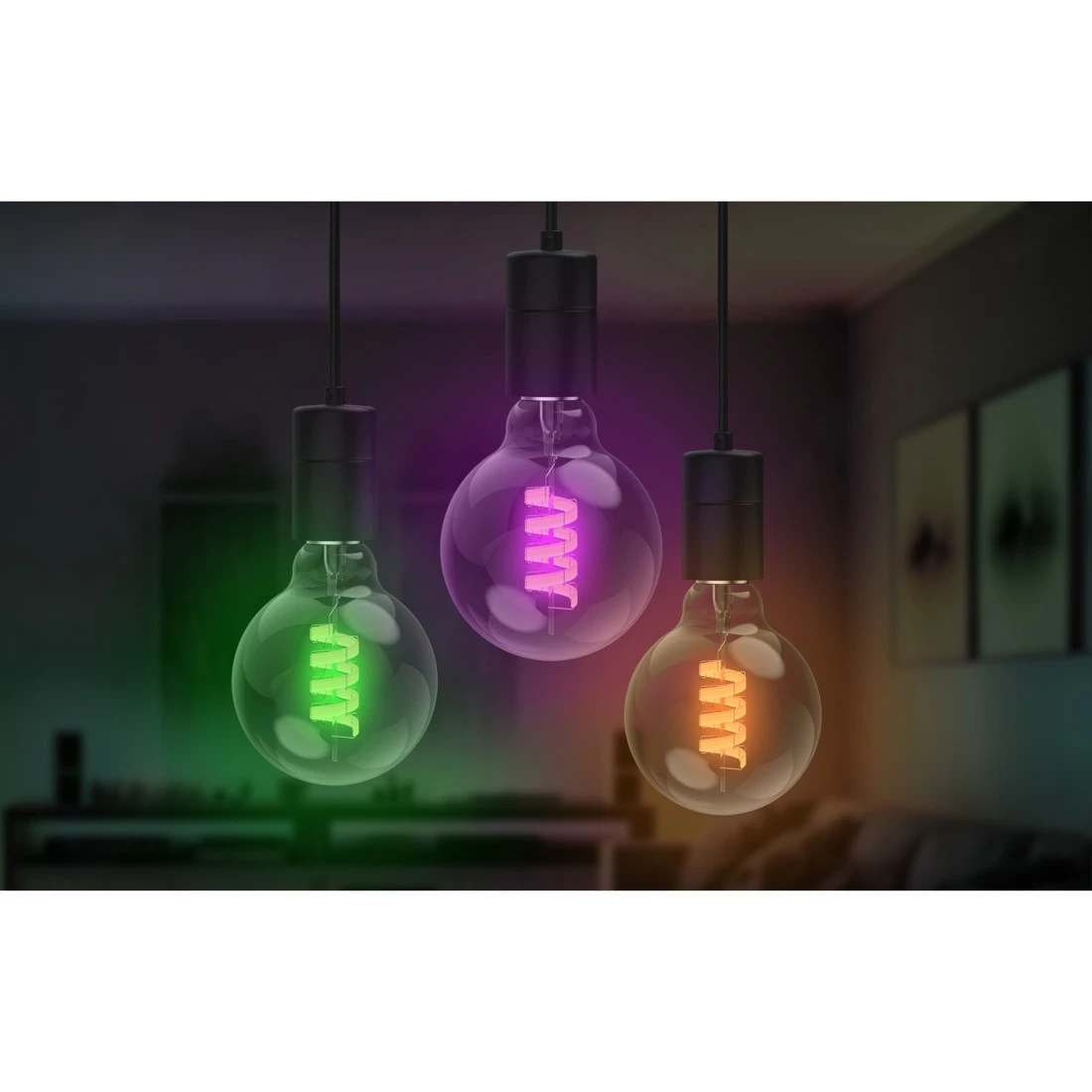 Hama Smarte Lampe Filament Globe RGBW dimmbar