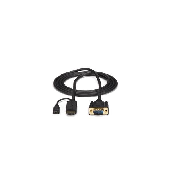StarTech.com Aktiver HDMI zu VGA Adapter 90cm Schwarz 1920x1200