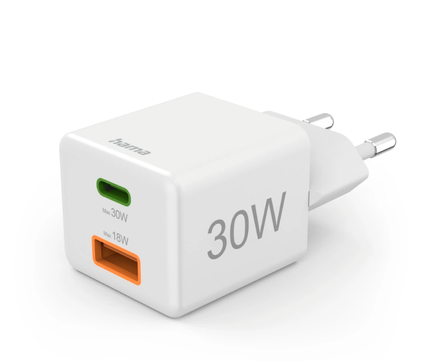 Hama Netzteil 30 Watt USB Typ A und USB-C