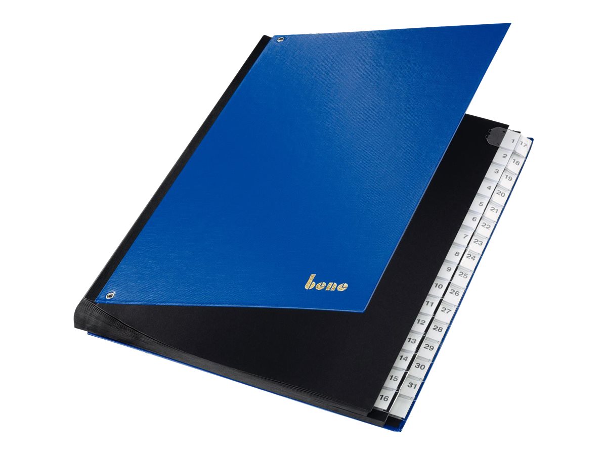 Bene Standard Pultordner 1-31 31 Fächer Blau