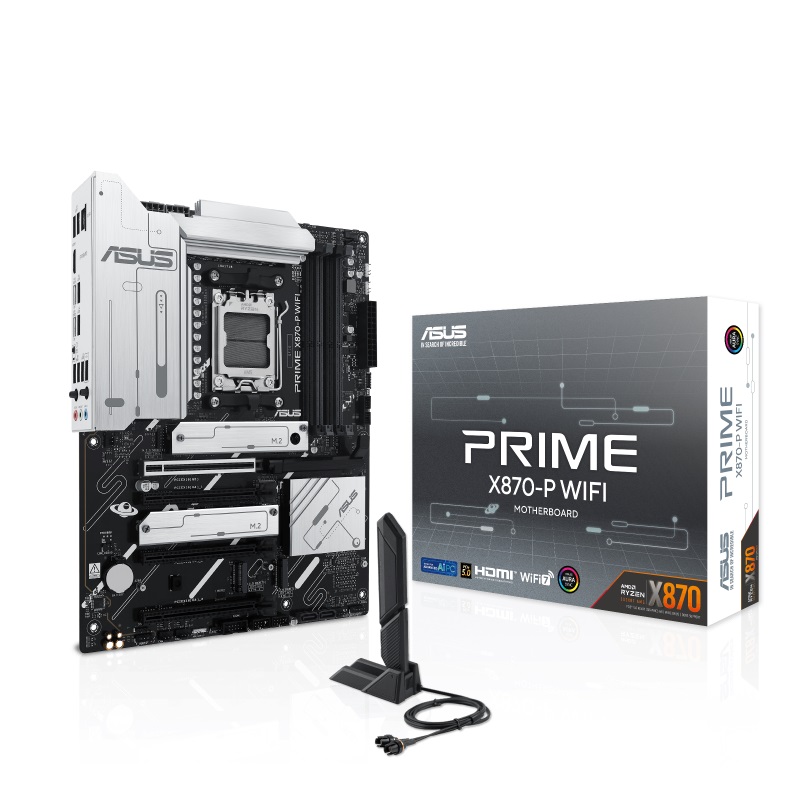 ASUS PRIME X870-P WIFI Socket AM5 AMD X870 Chipsatz Wi-Fi 7