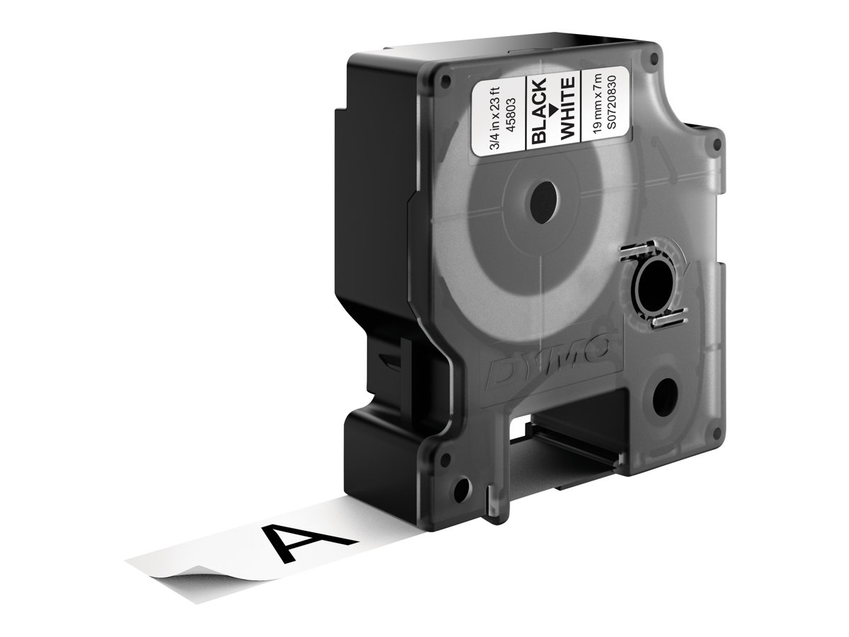 Dymo D1 19mm Schwarz auf Weiß Glänzend