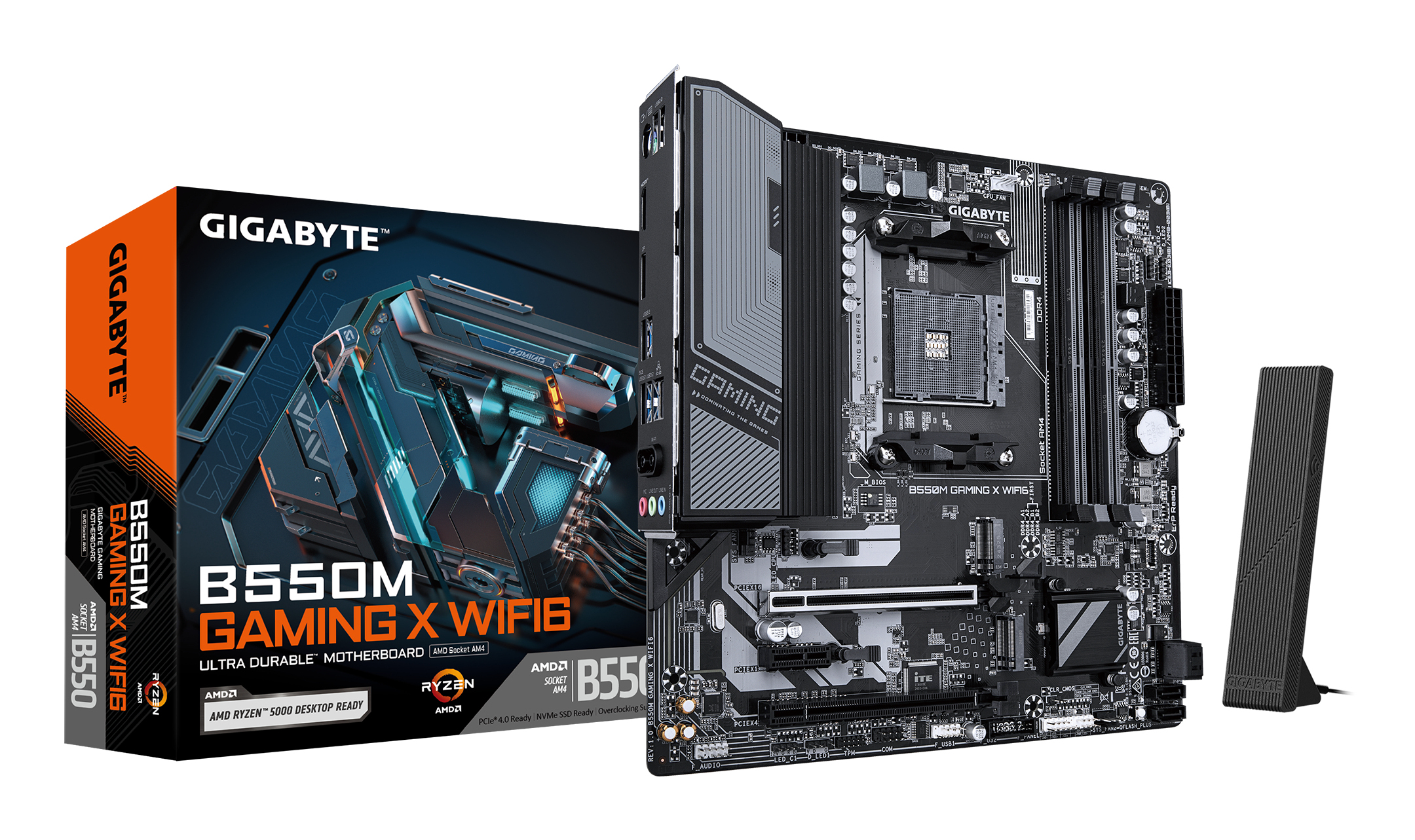Gigabyte B550M GAMING X WIFI6 micro‑ATX Wi‑Fi 6 Bluetooth