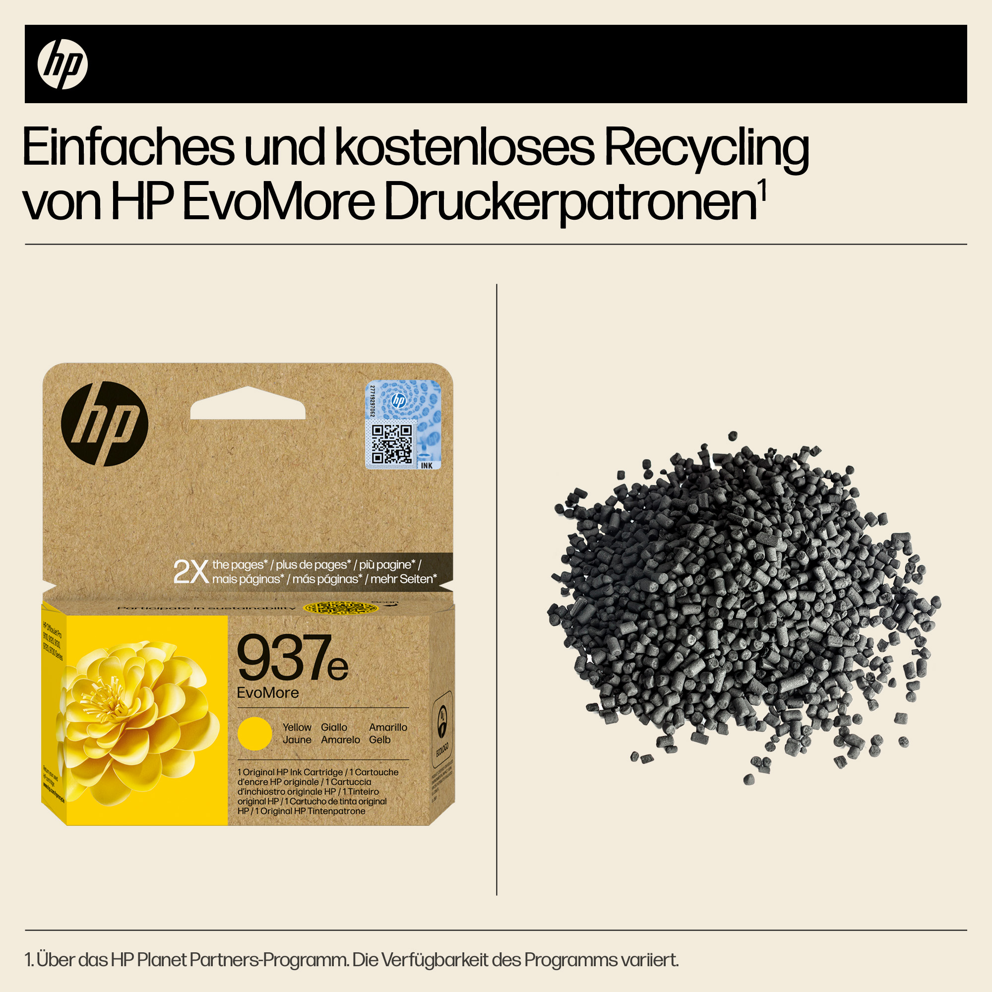 HP 937e EvoMore Gelb