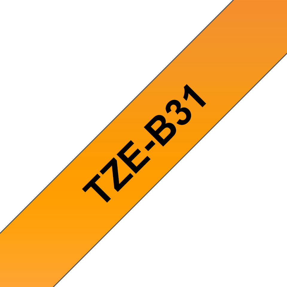 Brother TZe-B31 Schwarz auf Signalorange