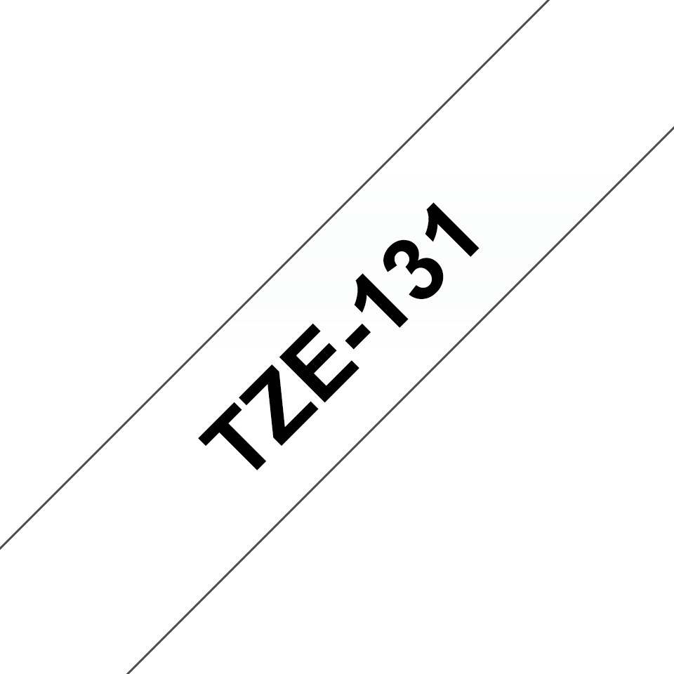 Brother TZe-131 Schriftband 12mm schwarz/transparent