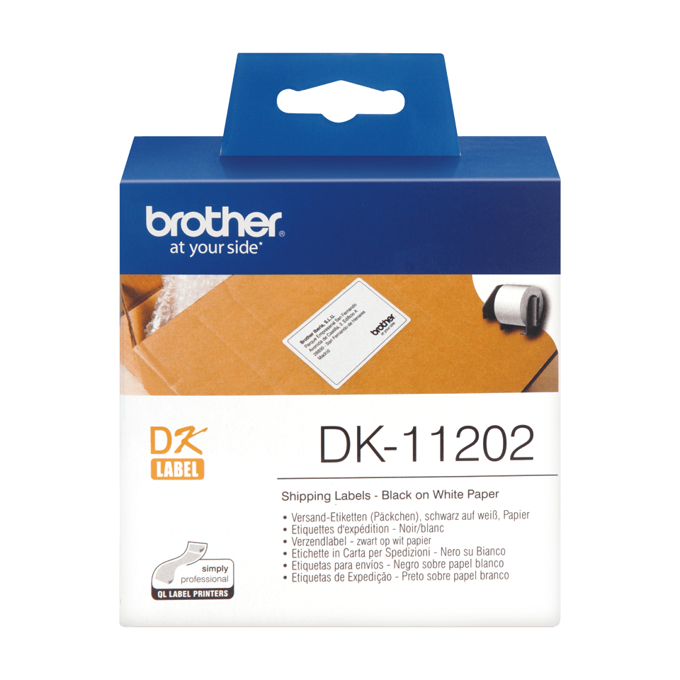 Brother DK-11202 Versandetiketten Schwarz-Weiß 62x100mm