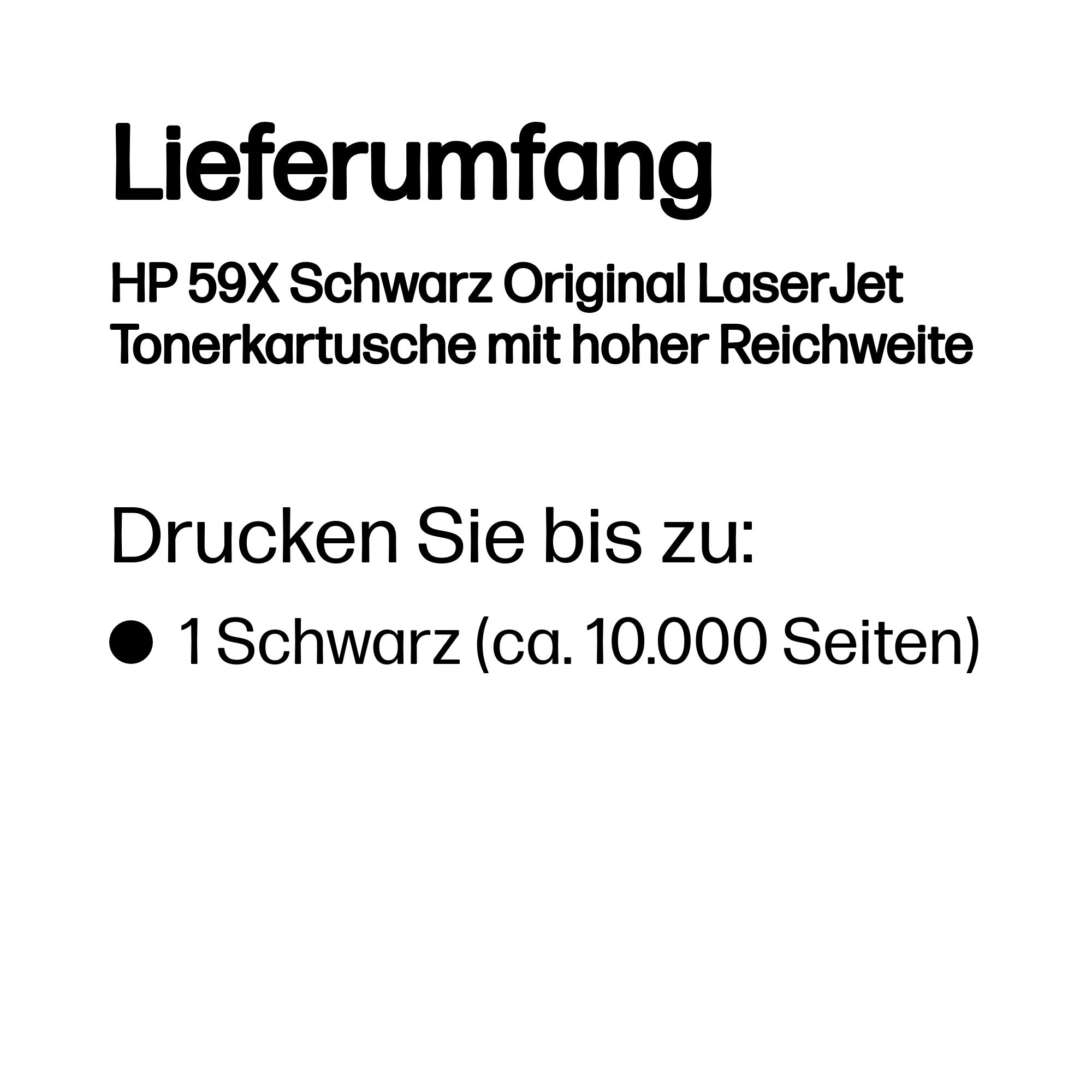 HP LaserJet 59X Tonerkartusche Schwarz Hohe Ergiebigkeit