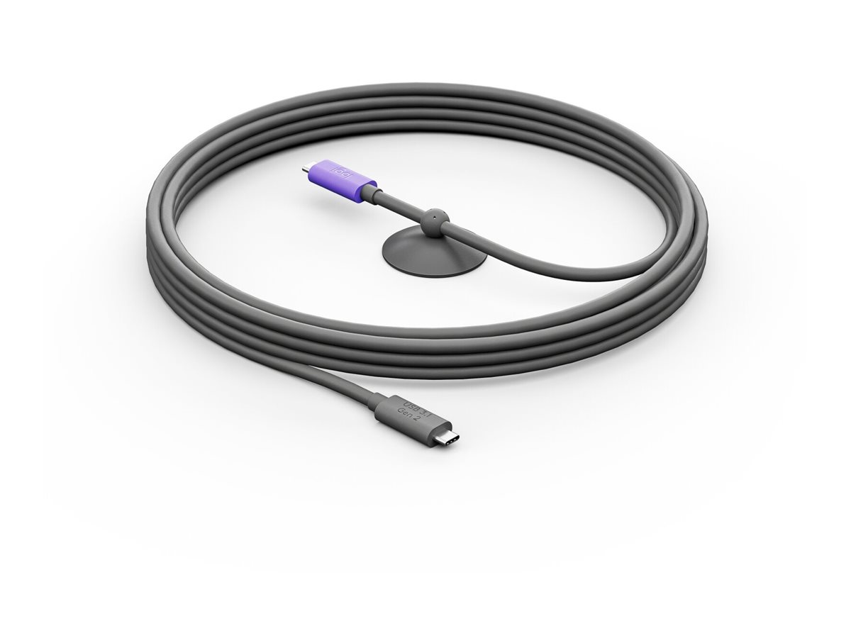 Logitech USB-Kabel USB-C zu USB-C 5m grau
