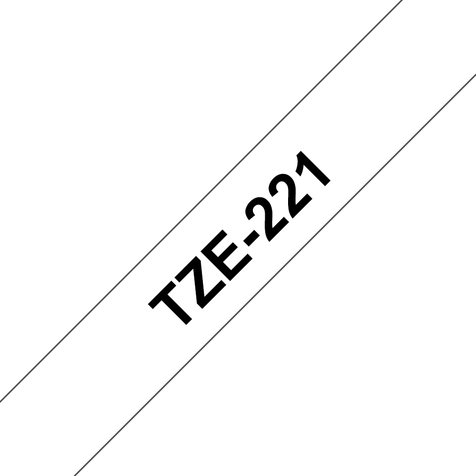 Brother TZe-221 Schriftband 9mm schwarz/weiß