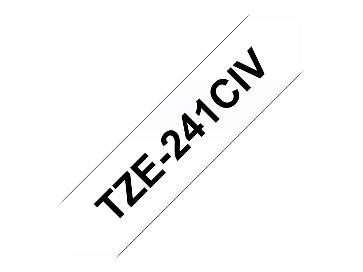 Brother TZe-241CIV 18 mm schwarz/weiß