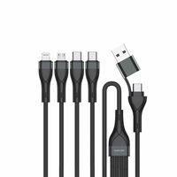 4smarts USBCA MultiLadekabel 4in2 1,2m, schwarz