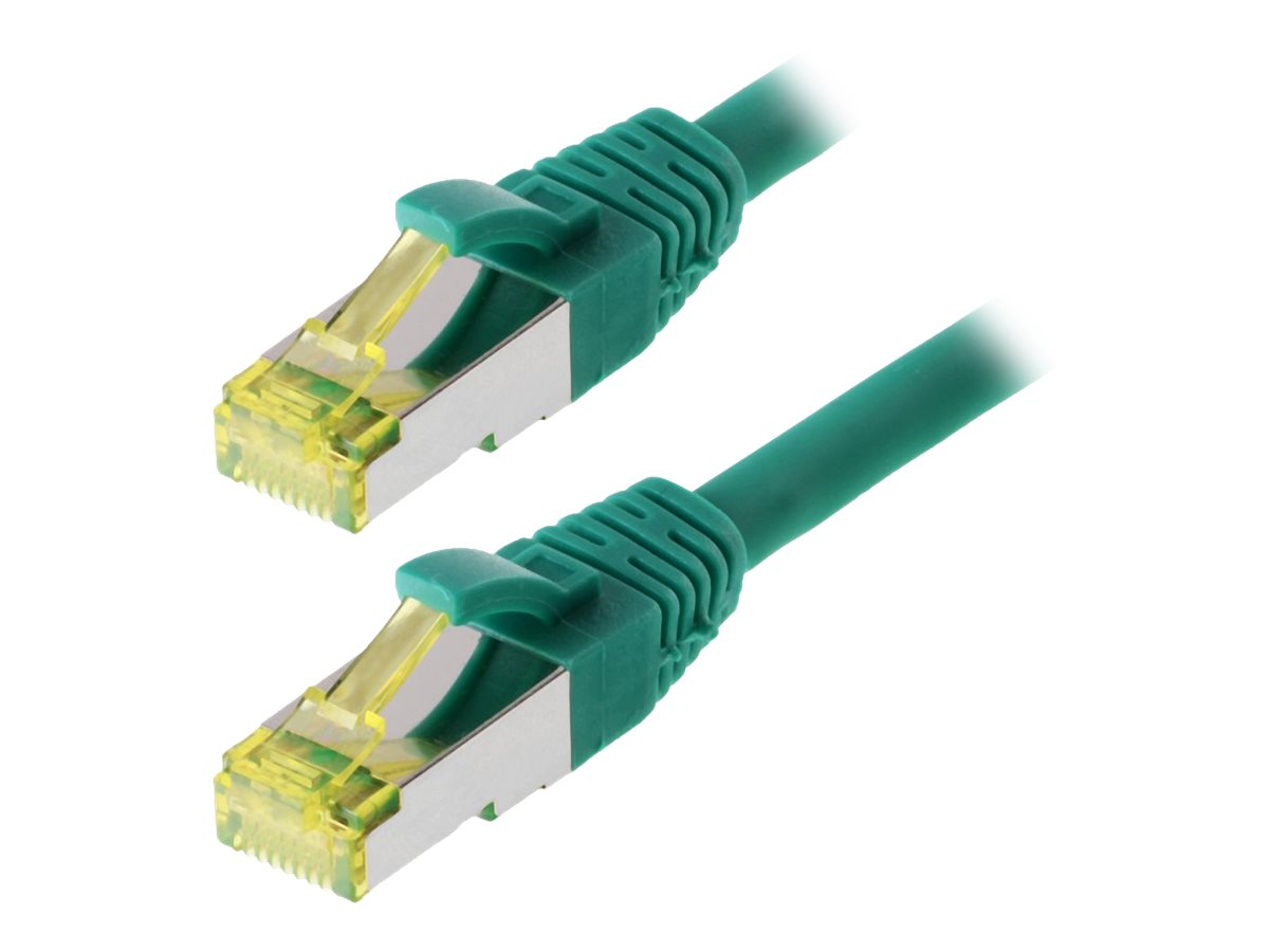 Helos Patchkabel Cat 6a S/FTP RJ45 grün 10m