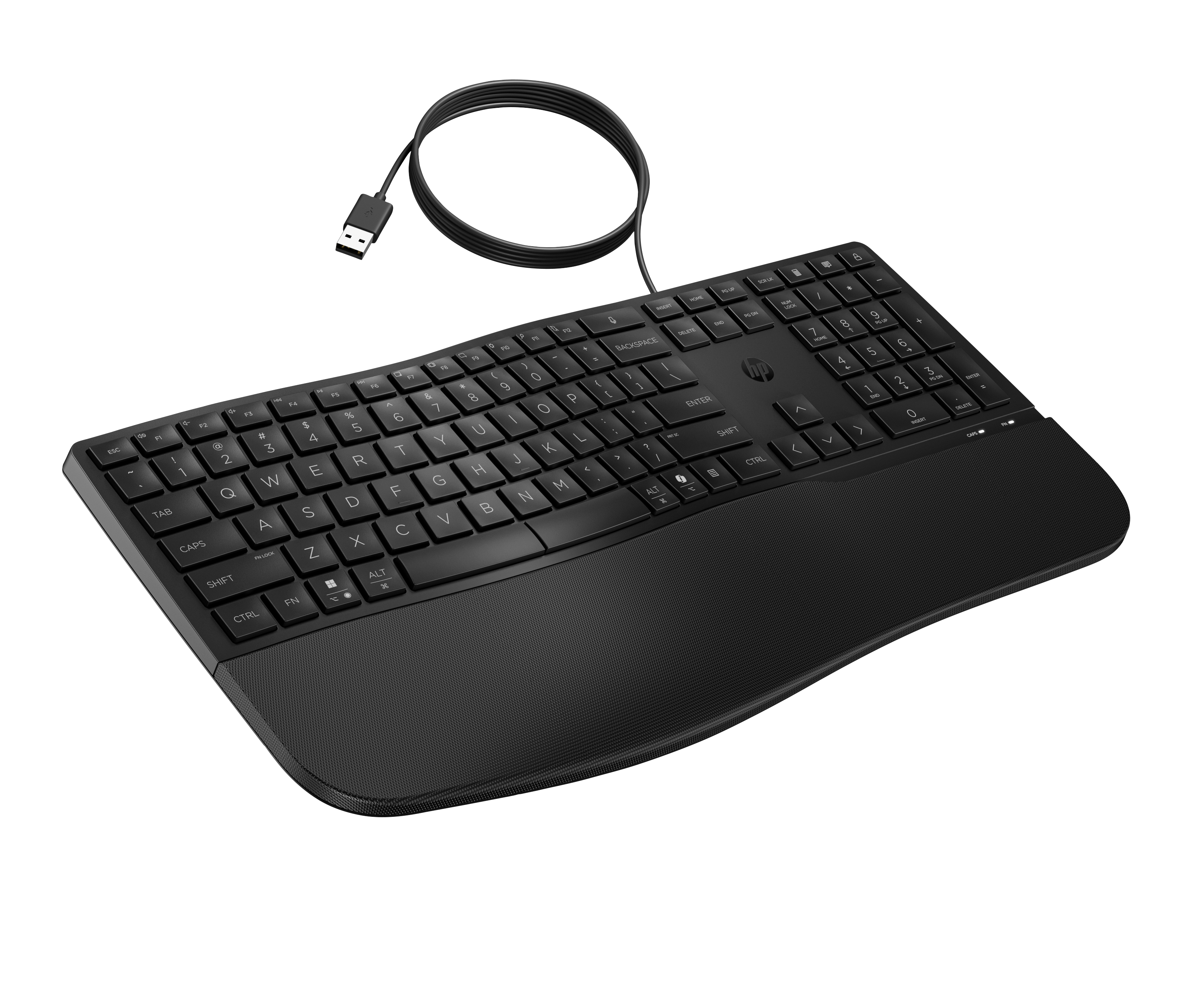 HP 485 Comfort Wired Keyboard mehrere Geräte 23 programmierbare Tasten 3-Zonen-Layout