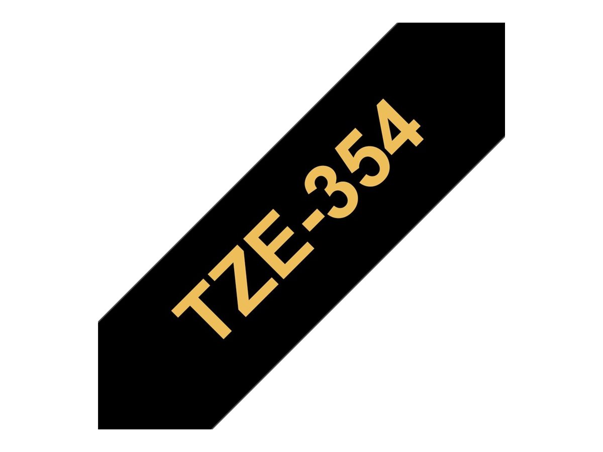Brother TZe-354 24mm Gold auf Schwarz