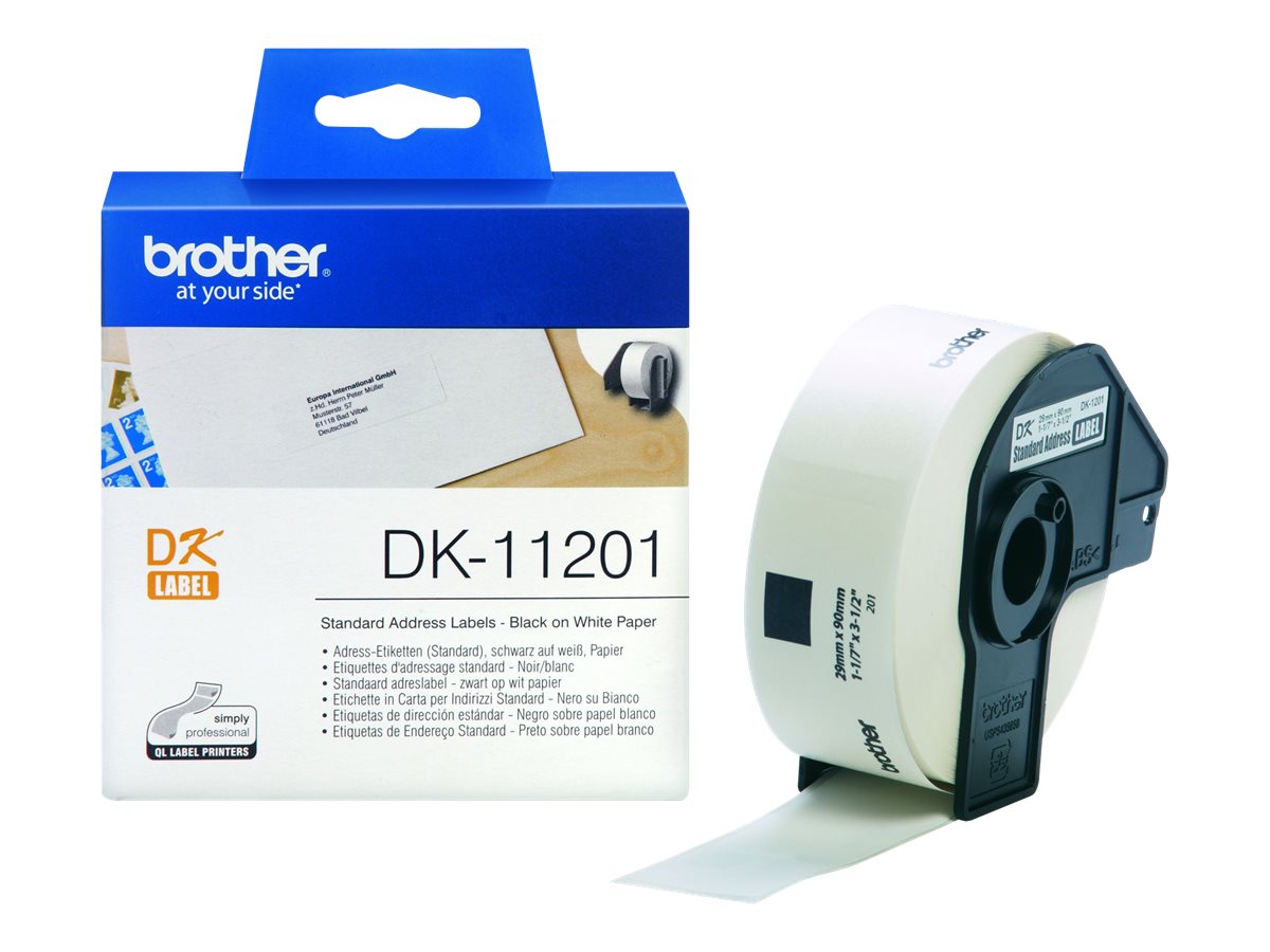 Brother DK-11201 Adressetiketten Schwarz-Weiß 29x90mm
