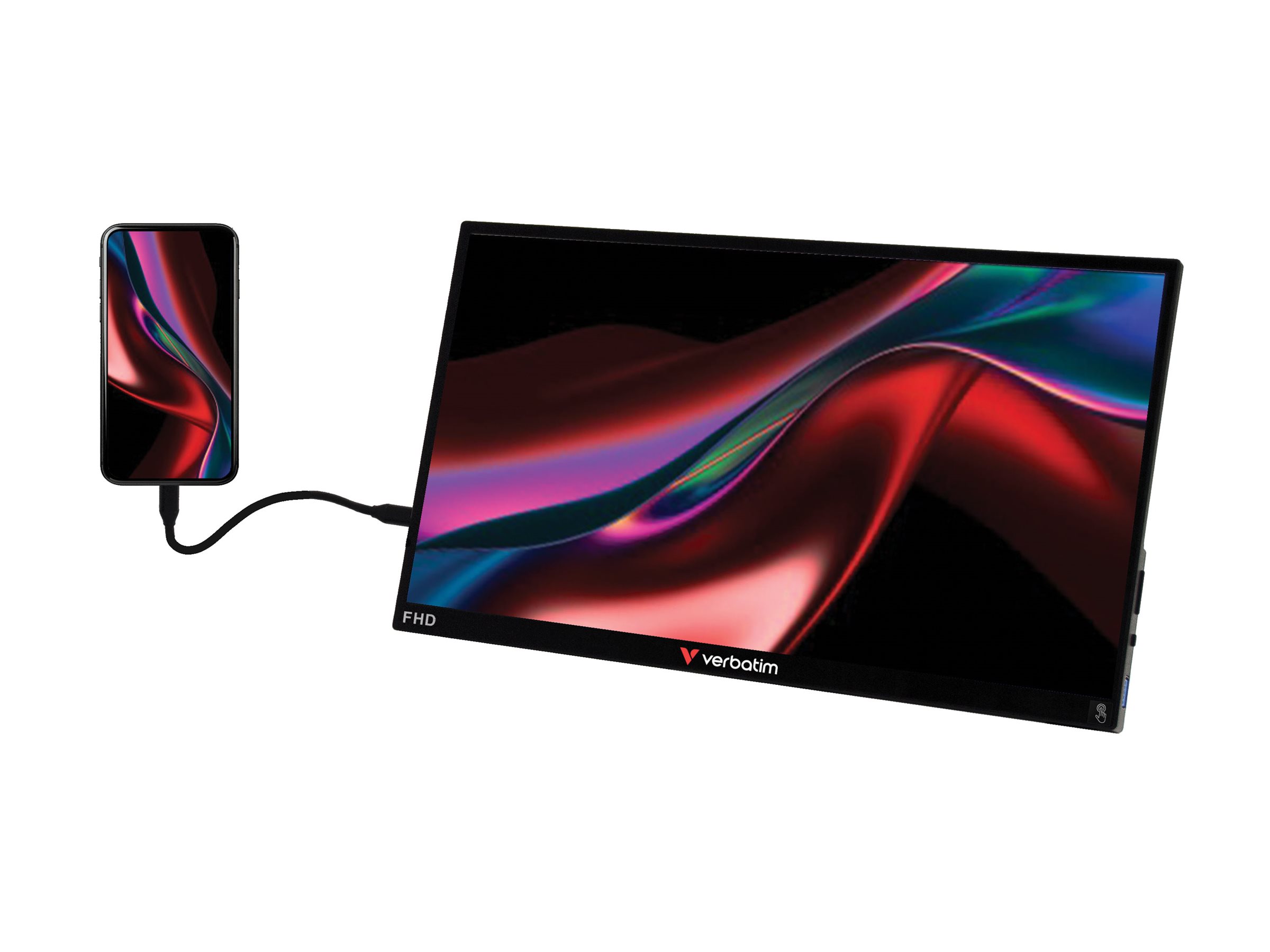 Verbatim PM-14 Tragbarer LED-Monitor 14 Zoll Full HD