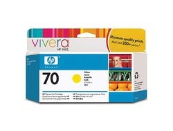 HP 70 original Ink cartridge C9454A yellow standard capacity 130ml 1pack with Vivera Ink cartridge