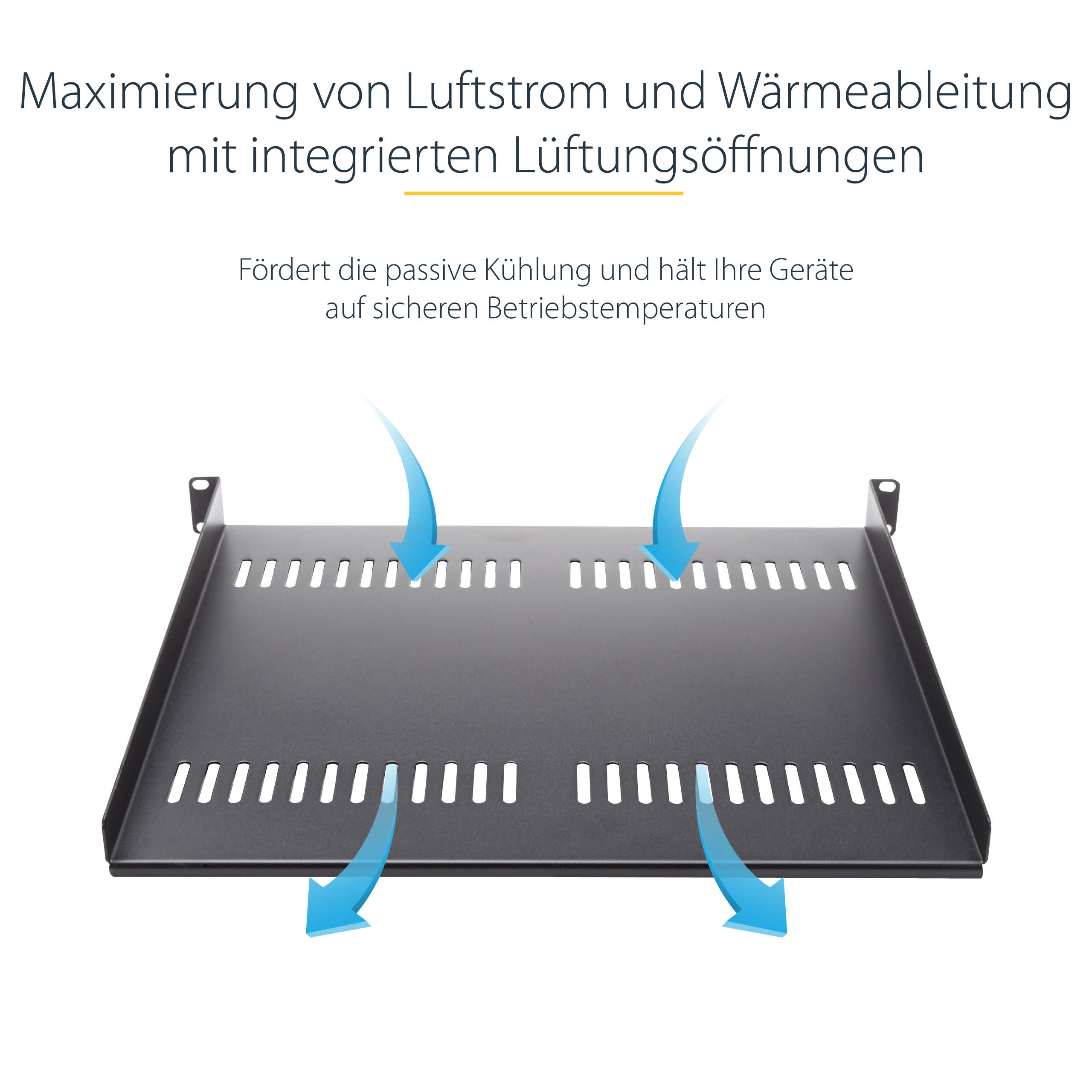 StarTech.com Rack Fachboden 1 HE belüftet 25 cm
