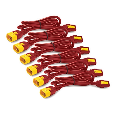 APC Power Cord Kit Locking C13 to C14 1,8m Red