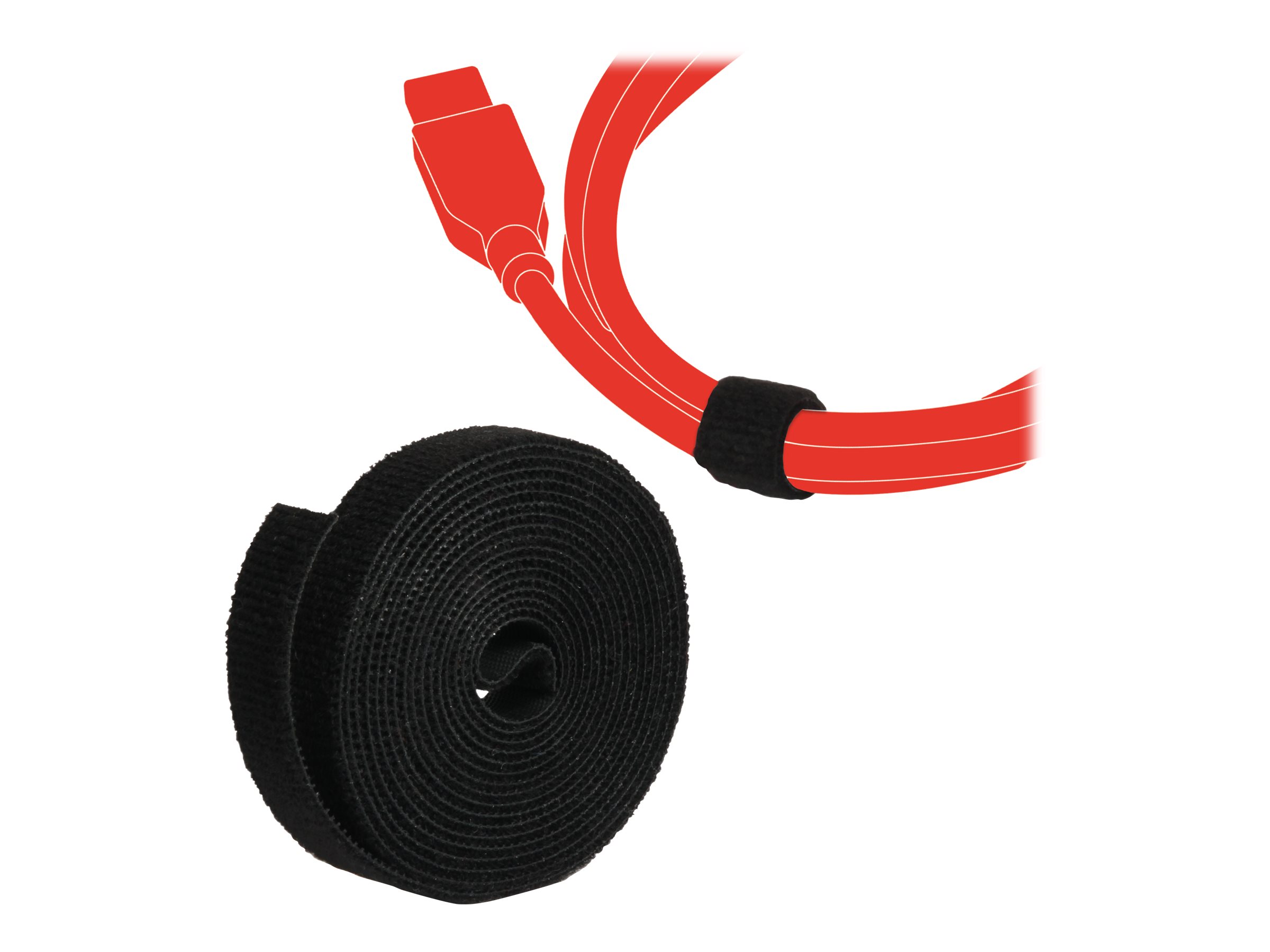 Label-the-cable LTC ROLL STRAP Klettverschlussstreifen 3m Schwarz